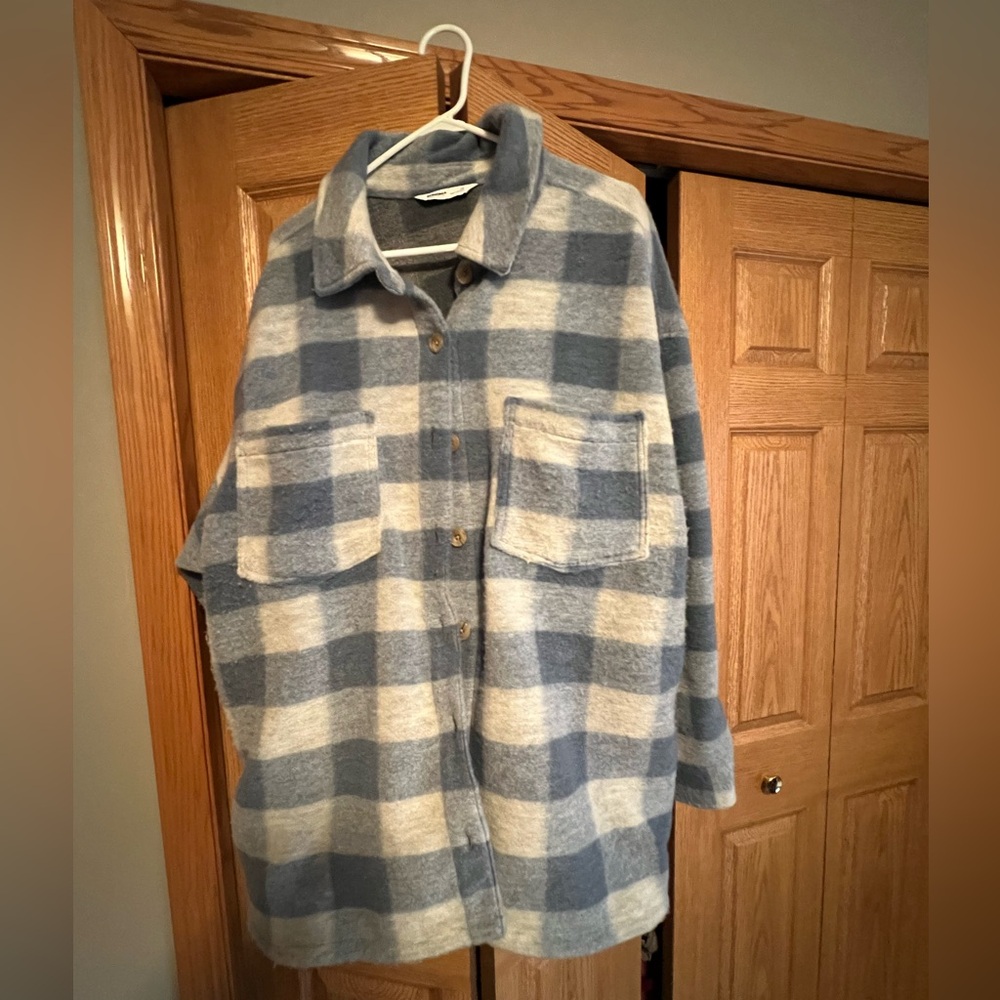 Sonoma Blue and Gray Lightweight Shirt Jacket
